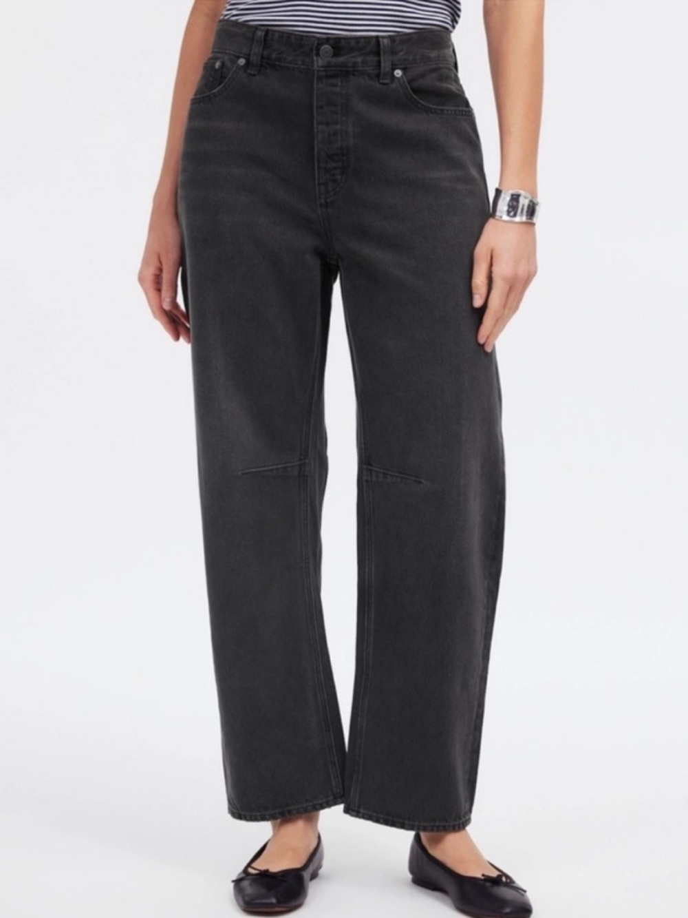NWT Madewell The Darted Barrel-Leg Jean Denim Olenda Wash Size 26 NEW